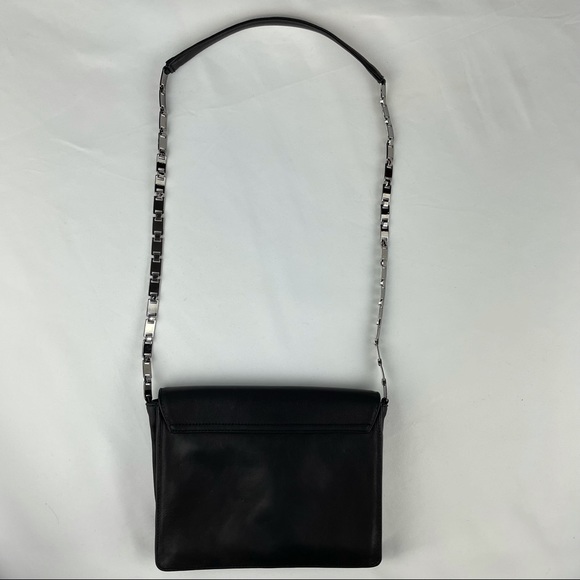 Kenneth Cole cowhide leather bag black chain strap - Picture 4 of 5